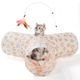 Tempcore pet tunnel 3-way collapsible design enables versatile indoor play.