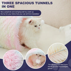 Tempcore Plush Cat Tunnel peephole invites peek and chase exploration