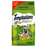 Temptations Catnip Fever bag showing convenient 48 oz packaging for easy storage and rewards