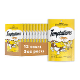 Temptations Classic Crunchy and Soft Chicken Cat Treats in a 3oz pouch, pack of 12.