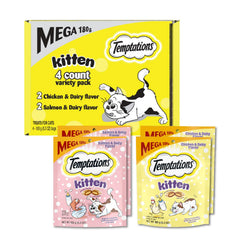 Temptations kitten treats pack opening, ideal daily reward for kittens