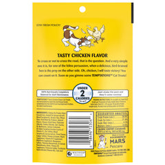 Close-up of Temptations stay-fresh pouch preserving treats.