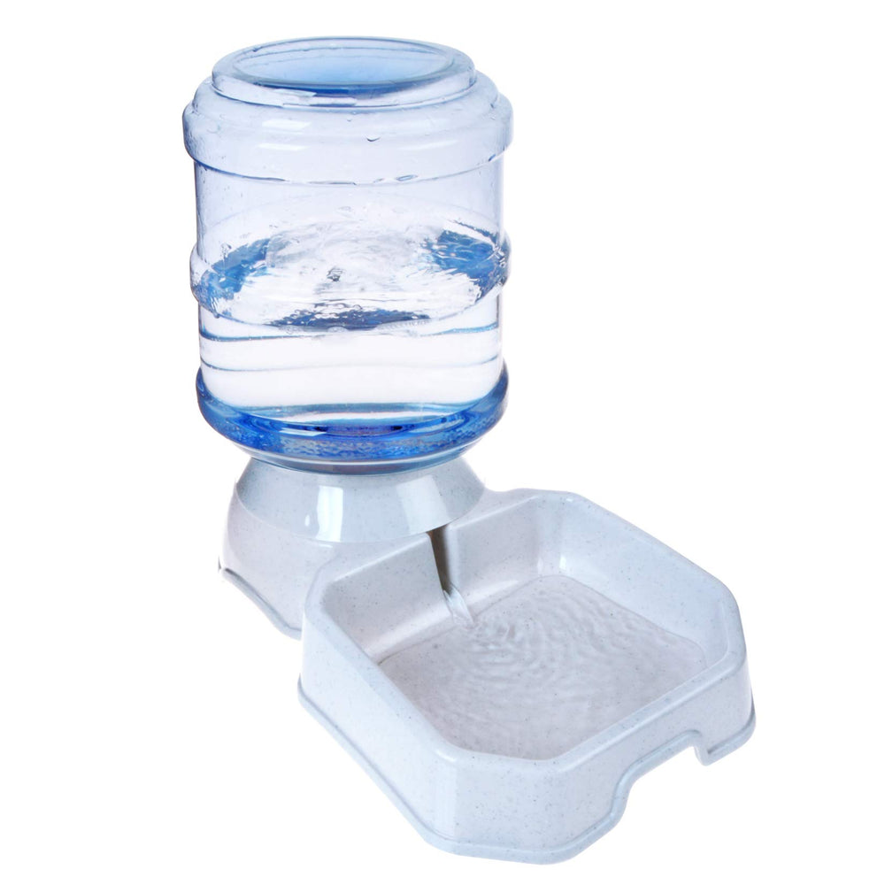 TENINYU 1-gallon pet water dispenser with gravity-fed bottle for steady hydration