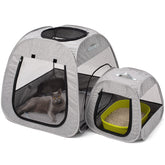 Tenrai portable cat playpen with trapezoidal design for stable standing and safe exploration