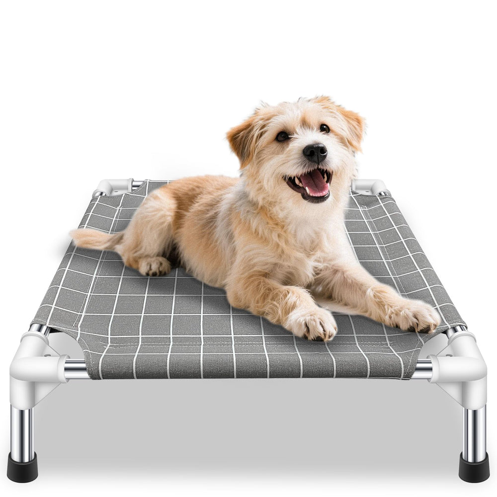 TensorSine Elevated Pet Bed with stainless steel frame for safe, paint-free lounging.