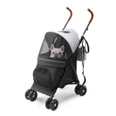 TerraPede 10lb ultralight stroller folded for easy urban transport
