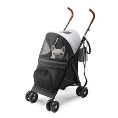 TerraPede 10lb ultralight stroller folded for easy urban transport