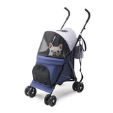 TerraPede lightweight stroller on stairs, easy maneuverability and lift.