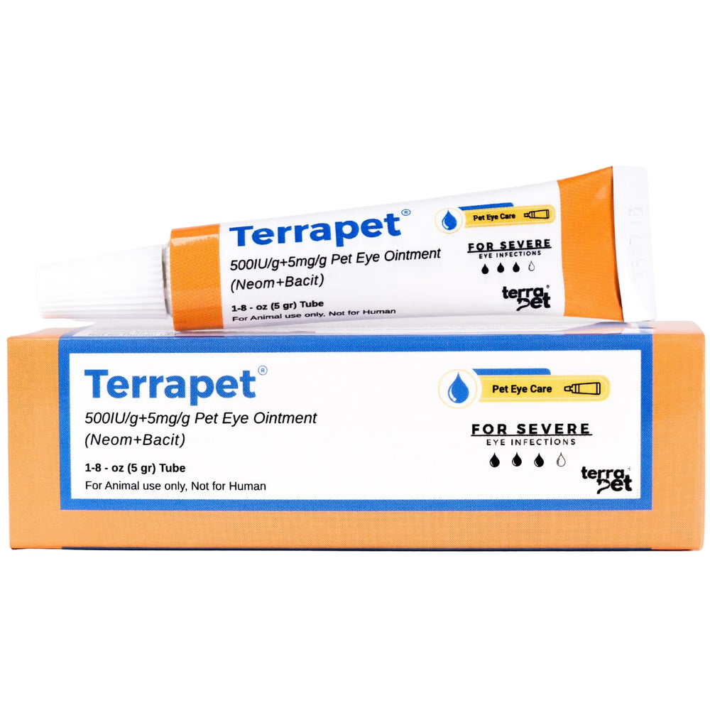 TERRAPET eye-care ointment tube ready for simple pet eye care