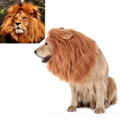 TESSVEYA Halloween dog wig with lion mane for standout costumes.
