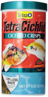 Tetra Cichlid Crisps for top-water feeding with balanced nutrition