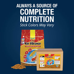 TetraPond Koi Vibrance color-boosting formula enhances koi color