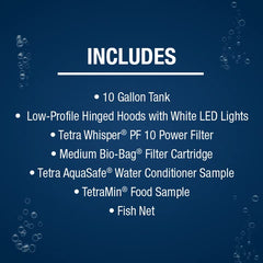 Tetra ultra-activated carbon filter cartridge reduces odors and discoloration.