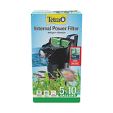 Tetra Whisper 10i internal filter installed inside the aquarium for clearer water