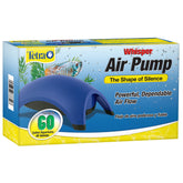 Tetra Whisper Air Pump side view showing compact, quiet operation for 40β60 gallon aquariums.