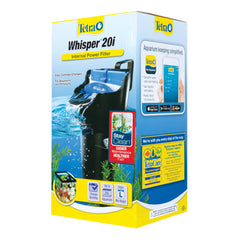 Tetra Whisper Internal Filter mounts inside the tank, enabling wall-flush placement.