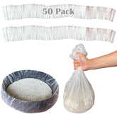 TeurWone 50-pack liners with elastic band for easy, leak-free disposal