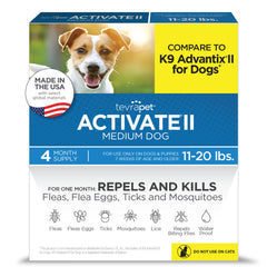 TevraPet Activate II base-neck application for fast protection on your dog.