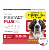TevraPet FirstAct Plus packaging for extra large dogs with a three-dose plan