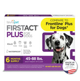 Six-dose pack of TevraPet FirstAct Plus for monthly flea protection.