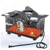 Texsens heated cat house front view offers a spacious outdoor shelter for stray and feral cats.