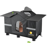 Texsens Outdoor Cat House with roof window provides a safe outdoor viewing point for your cat