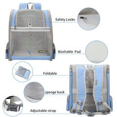 Texsens Pet Backpack Carrier collapsible design for easy storage after trips