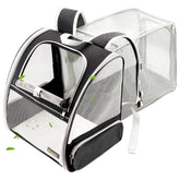 Texsens Traveler Bubble Backpack front view, breathable mesh promotes airflow for small pets.