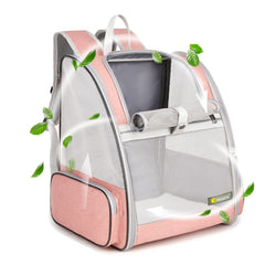Texsens Traveler Bubble Backpack front view, compact design for easy pet travel.