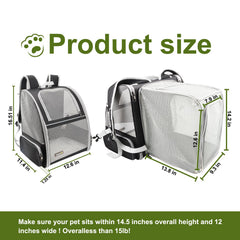 Texsens Traveler Bubble Backpack side view shows vented panels for comfort during travel.