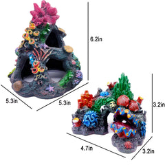 TFWADMX betta hideaway cave resin provides safe shelter for small fish.