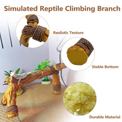 tfwadmx gecko climbing-branch: smooth resin finish, easy to clean
