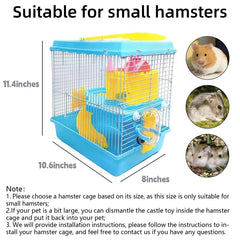 Tfwadmx hamster carrier side view, easy to carry with a handle.