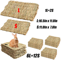 Tfwadmx rabbit grass mat chew toy promotes foraging and nibbling