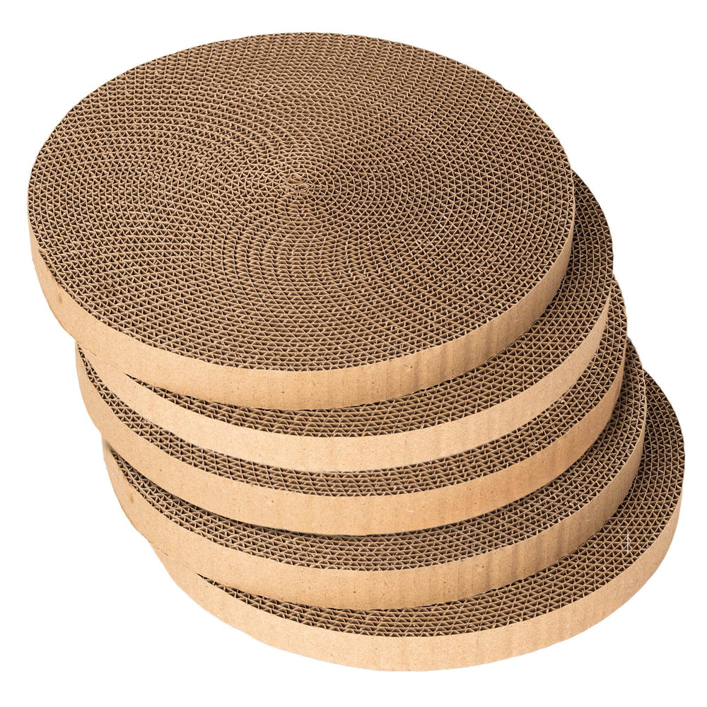 THAMIAO round-scratcher-refill designed for a 10-inch diameter, durable indoor cat use.