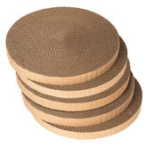THAMIAO round-scratcher-refill designed for a 10-inch diameter, durable indoor cat use.