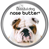 The Blissful Dog Bulldog Nose Butter jar for quick dryness relief on noses