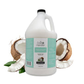 The Coat Handler bottle pour shows easy dispensing for quick deshedding sessions.