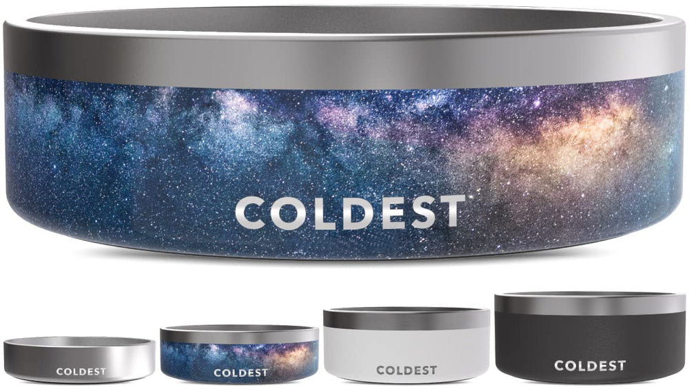 The Coldest Water anti-rust metal dog bowl ensures rust resistance and easy cleaning.