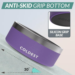 The Coldest Water dog bowl showing anti-slip base for secure feeding