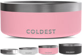 The Coldest Water Cotton Candy Pink 64oz insulated dog bowl for large pets.