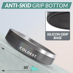 The Coldest Water dog bowl anti-slip base close-up prevents spills
