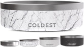 The Coldest Water dog bowl outer view shows durable stainless steel