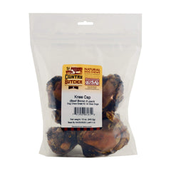 The Country Butcher beef knee caps texture close-up highlights a long-lasting chew.