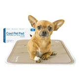 The Green Pet Shop Cool Pet Pad on the floor provides instant cooling for small pets.