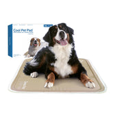 The Green Pet Shop Cool Pet Pad extralarge latte cooling mat for pets; instant relief after activity.