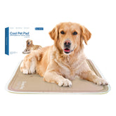 The Green Pet Shop Cool Pet Pad Large Latte on floor for cooling relief after walks.