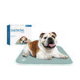 The Green Pet Shop Cool Pet Pad on floor offering self-cooling relief for pets.