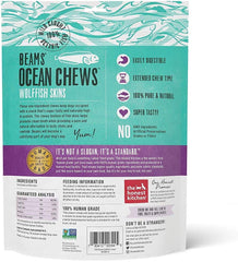 Close-up of Beams fish skin chew texture and detail