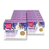 The Honest Kitchen cat mousse packaging shows goat milk sauce for easy serving.